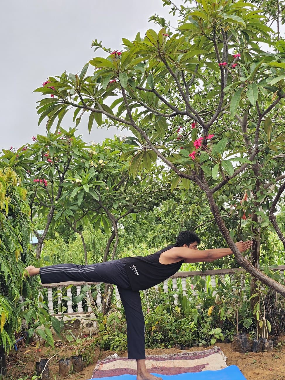 वीरभद्रासन (Virabhadrasana III — Warrior III) — आरोग्यसुधा जयपुर में योग चिकित्सा आसन